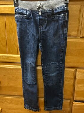 Hanna Andersson Boy's Pull on Blue Jeans w/Drawstring Tie Size 120cm/US 6-7 Slim
